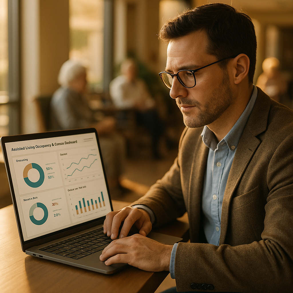 Reviewing an assisted living occupancy and census dashboard