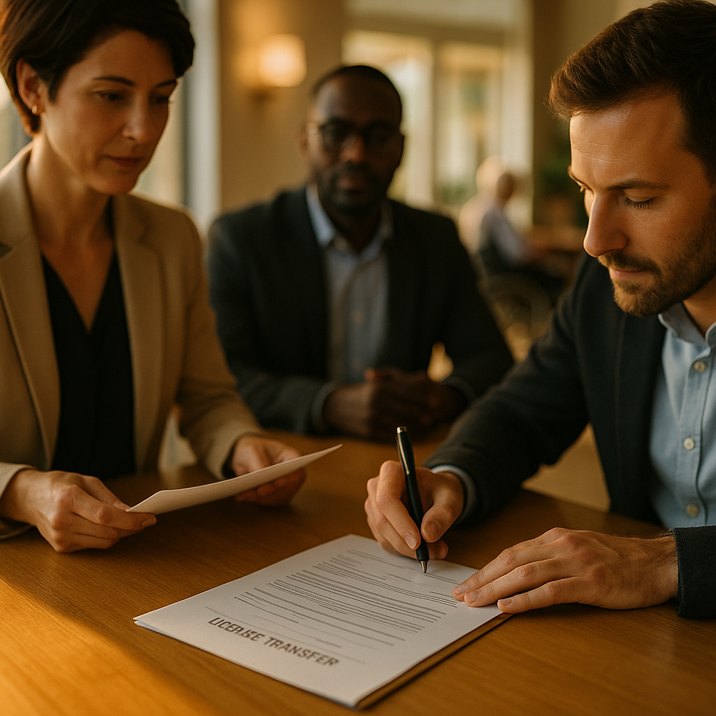License transfer at closing Preparing license transfer paperwork for an assisted living sale